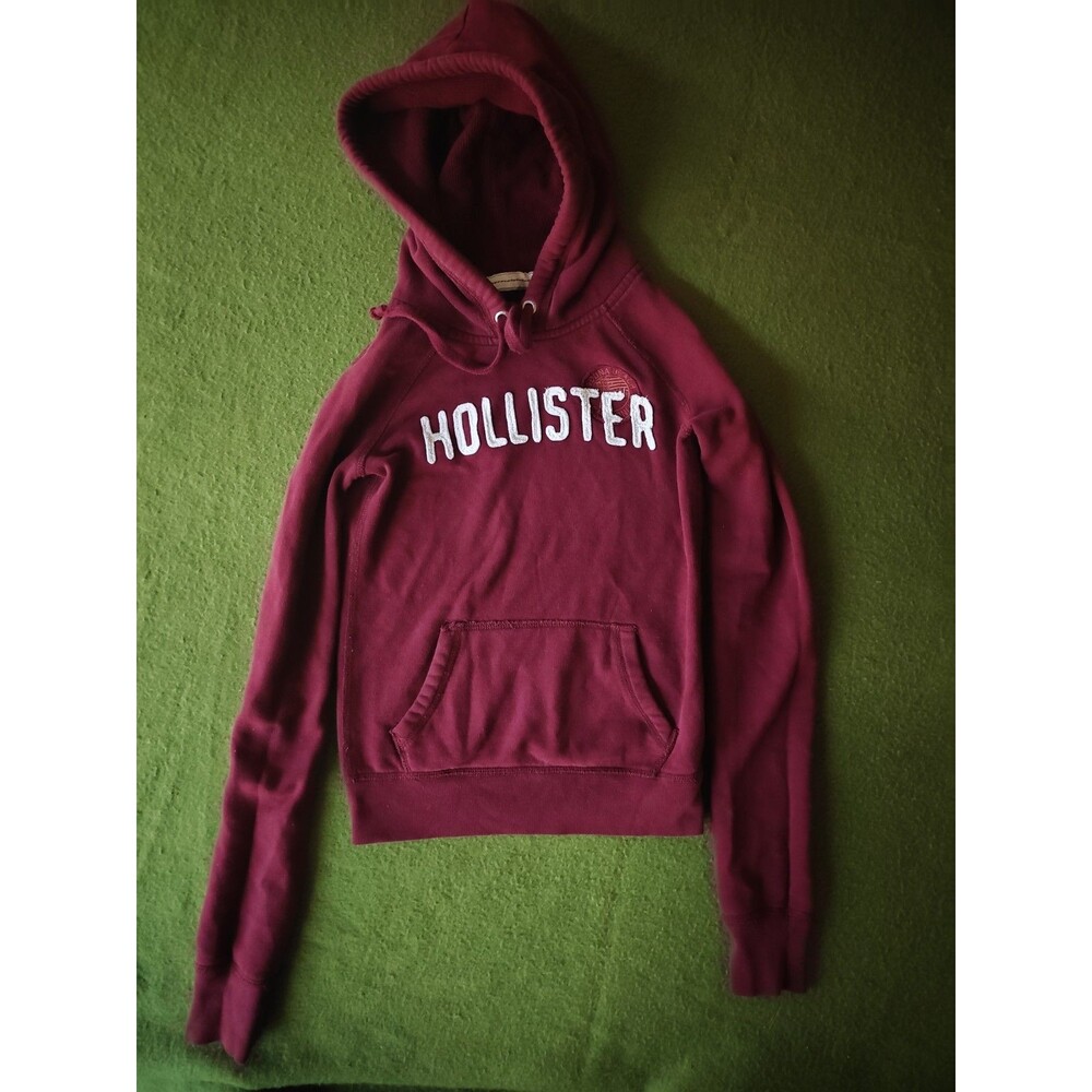 Vintage Hollister Co. Y2K Men’s XS Laguna Beach Burgandy Hoodie
